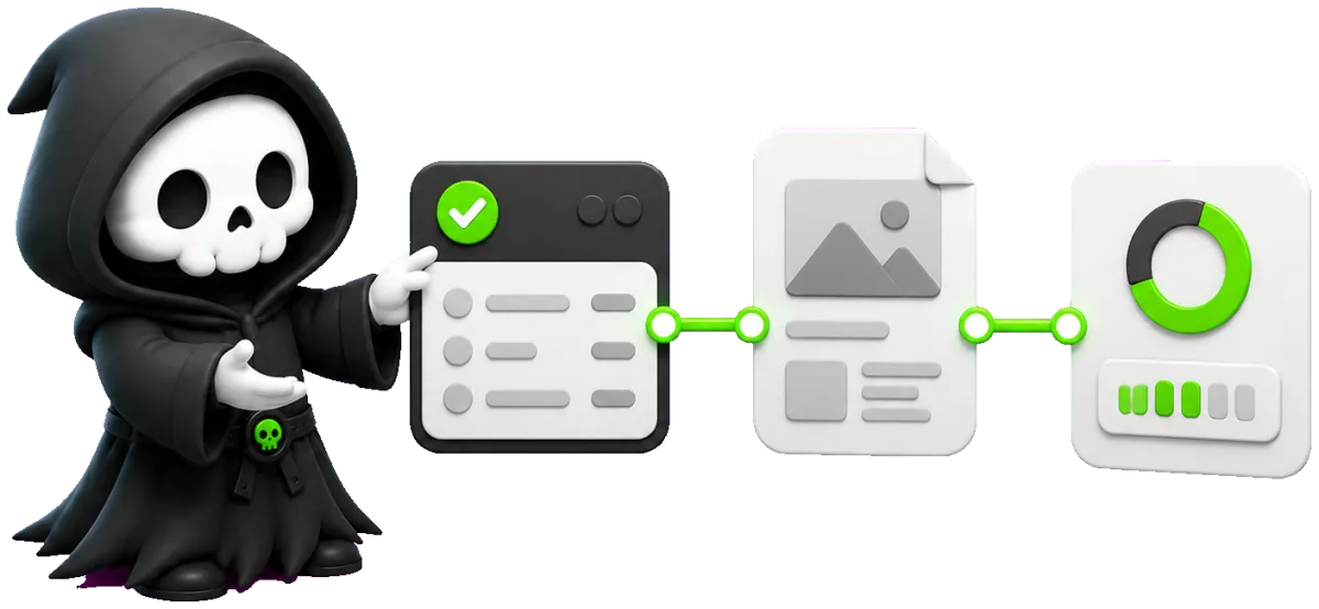 Credit Reaper evidence workflow visual